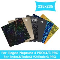 235x235mm PEI PEO PET PEY Spring Steel Sheet For Elegoo Neptune 4 PRO Build Plate Neptune 3 Heatbed For Ender 3/Ender3 V2/AD5M