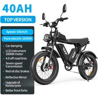 AliExpress YVY C20 Max Ebike 2000W Dual Motor 52V 40AH Dual Battery 20*4.0 Inch Fat Tire Electric Bicycle Off-road Electric Bike Motorcycle