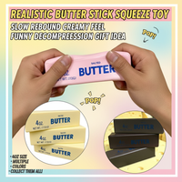 Realistic Butter Stick Squeeze Toy Slow Rebound Creamy Butter Squishy Stress Relief Fidget Toy Funny Decompression Gifts