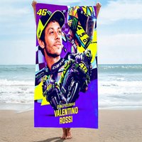 1pc V-Valentino R-Rossi 46 MotoGP Beach Towel Microfiber Soft Quick Dry VR46 Racing Print Bath Towel for Fans Swimming Outdoor