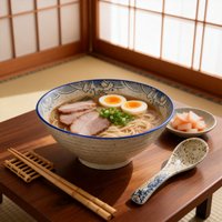 2pcs 8-Inch Ramen Bowl& Soup Spoon Set - Japanese-Style Noodle& Soup Bowls for Home, School& Dorm - Ideal Gift . Dinnerware Set