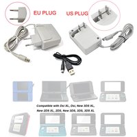 US EU Plug Travel Charger for 3DS Charger 2DS NDSi Charging Cable Charging Adapter Power Supply New 3DS XL/LL Adapter