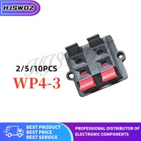 2-10PCS WP4-3 speaker speaker terminal socket panel speaker 4-position spring terminal quick connect clamp