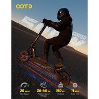 OOTD T10 Elektroroller 11-Zoll Offroad 500W Motor 48V 13,5Ah Akku 25KM/H Höchstgeschwindigkeit 45-60KM Reichweite