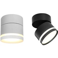 Plafonnier LED rotatif à spectre complet, à montage en surface, à intensité variable, anti-éblouissement, AC110V-230V, 5W7W10W15W20W, projecteur d'intérieur
