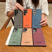 Full Lens Protector Case Samsung Galaxy S26 S25 S24 S23 FE S22 Ultra Plus A15 A16 A25 A55 Sheepskin Leather Cover Soft Lambskin