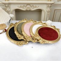 Vintage Velvet Jewelry Display Tray Ring Earrings Necklace Pendant Bracelet Storage Display Stand