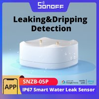 SONOFF SNZB-05P Zigbee Smart Water Leak Sensor Leaking&Dripping Detection Real-time Alert Smart Scence via eWeLink Alexa Google