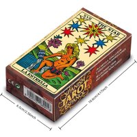 78 Cards Classic Marseille Tarot Cards Major Arcana the Star Themed Spanish Version Board Game Divination Card Set