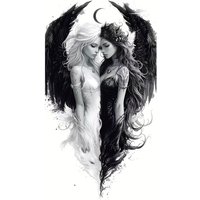 AliExpress 1PC Cool Yin - Yang Angel Graphic Sticker, Fit for Car Windows, Bike Frames, Refrigerators, Party Favors & Mythology Crafts