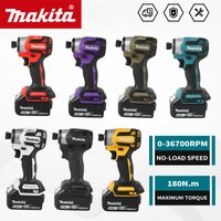 Makita 18V Cordless Impact Driver LXT BL Brushless Motor Electric Drill Wood/Bolt/T-Mode 180 N·M Rechargeable Power Tools DTD173