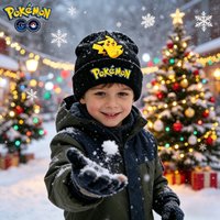 Anime Pikachu Knitted Hat Kids Soft Warm Hat Cartoon Pokemon Gengar Squirtle Dolls Boys Girls Beanie Cap Decor Birthday Gifts