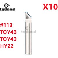 10pcs/lot 113# KEYDIY Universal Remotes Flip Blade For KD Remote TOY40 Toy48FH IX35 Verna For 2016 - 2018 Toyota Flip Key Blade