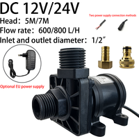 DC12V 24V Silent Brushless Motor IP68 Submersible Water Heater Shower Booster Pump Can Be Equipped with EU Adapter Brass Joint
