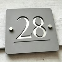 Modern Custom Laser Cut Acrylic House Number Signs 3D Outdoor Weatherproof Address Name Plaque Personalized Family Door Plate