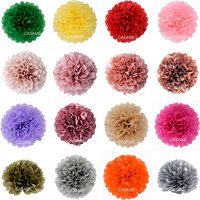 5 Pcs Tissue Paper Pompoms Flower Garland Wedding Decoration DIY Paper Flowers Ball Baby Shower Birthday Party Decoration