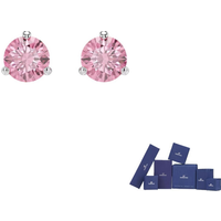 Swarovski Solitaire Stud Earrings Women's Pink 5717577