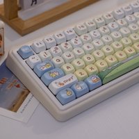 145-key Xiao Themed PBT Keycap Dye-Sublimation, MOA Profile Contour,Compatible with MX for Keyboard Fit 61/64/68/87/96/104/108