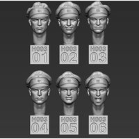 1/35 Heads Set No.3, Resin Model figure soldier, Military themes, Unassembled and unpainted kit