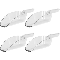 4 Pcs Measuring Cup Spatula Scoops Food Clear for Candy Grain Plastic Freezer Shovel