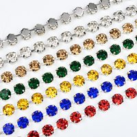 Large Size SS38 8mm High Quality Rhinestone Cup Chain Metal Claw Sew on Crystal DIY Clothes Shoes Bags Jewelry Trimming Ornament