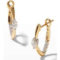Women's Elegant Golden Plated Zirconia Hoop Earrings Fashion Concise Inlaid Synthetic Zirconia Jewelry for Banquet Dating Crafts