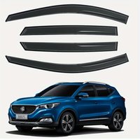 skFor MG ZS 2017-2025 Rain Sun Wind Deflectors 4pcs Set Upgraded Smoked Tinted UKa