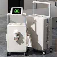 Wide handle rolling luggage new travel trolley suitcase student password multi-functional large capacity swivel wheels luggage