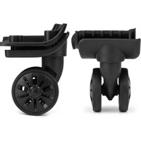 GUGULUZA 1Pair Luggage Wheels Suitcase Replacement Wheel w/h 4 Screw Holes Trolley Caster Double Row 360° Spinner Repairing Kit