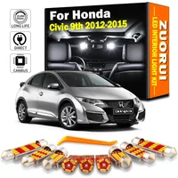 11Pcs Car LED Interior Map Dome Light Kit Canbus For Honda Civic IX 9 MK9 9th Gen 2012 2013 2014 2015 Number Plate Bulb No Error