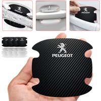 4PCS Car Door Handle Protection 3D Sticker Emblem Car Accessories for Peugeot 407 3008 307 308 206 508 208 207 607 106 301 408