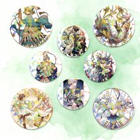Anime W-Witch Hat A-Atelier New Round Badge Lapel Pins for Backpacks Briefcase Laser Brooch Clothes Gifts