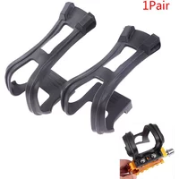 AliExpress NONE 1Pair Bike Strapless Toe Pedal Clips Black Ultra-light Bicycle Pedal Half Clips With Screws Cycling Accessories