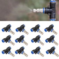 10PCS Mist Cooling Slip Lock Nozzle with Filter Inside 6Mm Low Pressure Atomization Micro-nozzles Garden Irrigation Spray