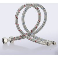 G1/2 Stainless Steel Braided Faucet Inlet Pipe, for Kitchen Sink & Bathroom Basin Mixer, 60/100cm