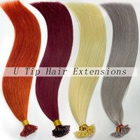 Wholesale Human Fusion Hair Extensions U Tip Keratin Capsule 100% Remy Human Hair Nail Tip Machine Made Hair Extension Natural
