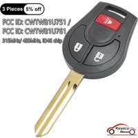 KEYECU For 2012 2013 2014 2015 2016 2017 2018 Nissan NV200 Key Fob 315/433MHz CWTWB1U751 ID46 Chip Remote Key Fob 2+1 3 Button