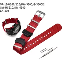 Nylon Strap for Casio G-Shock GA-110/100/120/150/200/400/700 GD-100/110/120 DW-5600 6900 GW-M5610 Replacement Adapter Watch Band