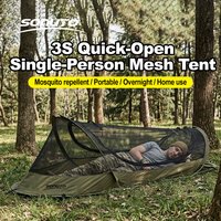 3s Instant Pop Up Mesh Tent 1kg Ultra Light Single Person Camping Tent Anti-Mosquito Net Portable Folding Outdoor Sleep Shelter