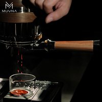 58mm Espresso Bottomless Portafilter 2 Ear - MUVNA Naked Portafilter with Double-layer Filter Basket Fits WPM Coffee Machines
