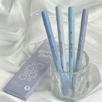4Colors/Set Double Head Fluorescent Pen Learning Prize Gradient Color Line Color Marker Pen Stationery Highlighter