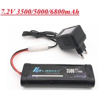 7.2V 3500mAh Ni-MH Battery Pack Tamiya Plug With Charger for RC toys tank car Airplane Helicopter Parts 7.2v SC Ni-MH battery