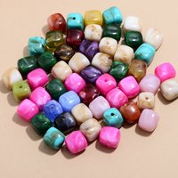10PCS 16x15MM Acrylic Retro Cloud Beads Square Barrel Two Tone For DIY Bag Phone Strap Findings Components