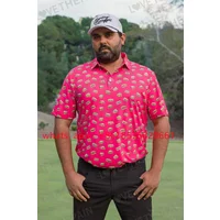 New Casual Printed Men Polo Shirt Short Sleeve Fast Dry T-shirt Golf Tennis Tee Clothing Summer Streetwear Fashion Lapel Buttons