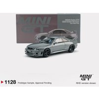 MiniGT 1128 1:64 Nissan Skyline GT-R R33 Metallic Dark Grey RHD Diecast Model Car Item#1128 In Stock Ready To Ship
