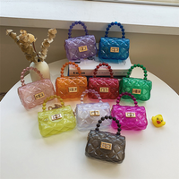 2026 New Jelly Bag for Children Transparent Jelly Bag for Girls Macaron Handheld Mini Bag Chain Crossbody Bag Sparkling Small