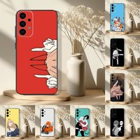 Anime C-Chainsaw Man Phone Case For Samsung S 25,24,23,22,30,21,10,9,Ultra,Plus,Lite,FE,4,5G Black Soft Case