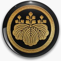 Gold Maruni Gosan No Kiri Kamon Soft Button Pin Cute Hat Jewelry Funny Lover Lapel Pin Creative Collar Women Metal Fashion