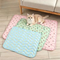 1PC Summer Cooling Pet Mat 60CMx50CM Breathable Ice Silk Sleeping Pad for Dogs and Cats Indoor Rest Cushion Cool Feel Pet Bed