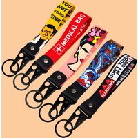Feminism Eagle Beak Keychain Motorcycles Short Lanyards Used in Phone Rope Badge Holder Jewelry Accessories Gifts